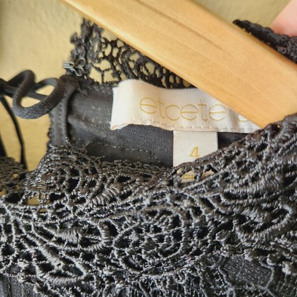 Etcetera Black Lace Dress size 4 - Picture 5 of 6